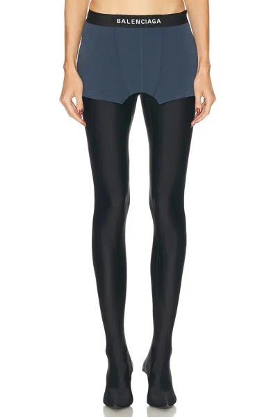 Balenciaga Cut Off Brief Skirt In Blue