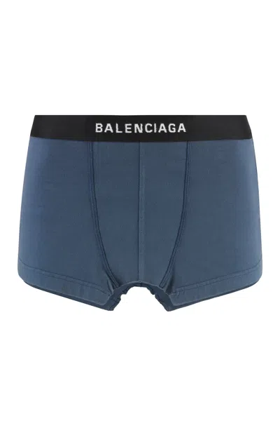 Balenciaga Cut Off Brief Skirt In Blue
