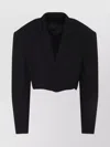 Balenciaga Black Cut Off Single Breasted Jacket