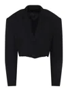 Balenciaga Black Cut Off Single Breasted Jacket