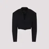 Balenciaga Black Cut Off Single Breasted Jacket In Black