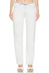 Balenciaga Cut-off Waistband Jeans In Heavy Bleached Blue