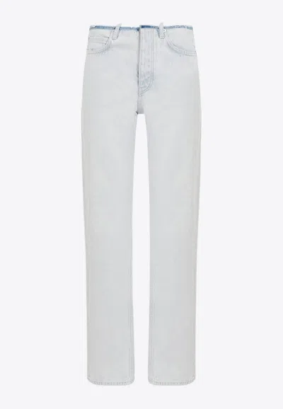 BALENCIAGA CUT-OFF WAISTBAND JEANS