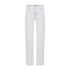 Balenciaga Cut-off Waistband Jeans In White