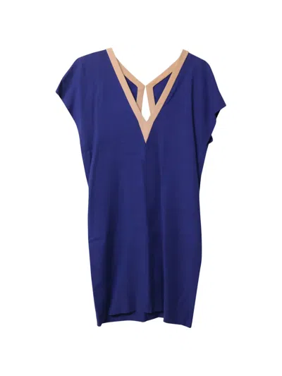 Pre-owned Balenciaga Cut-out Mini Dress In Blue