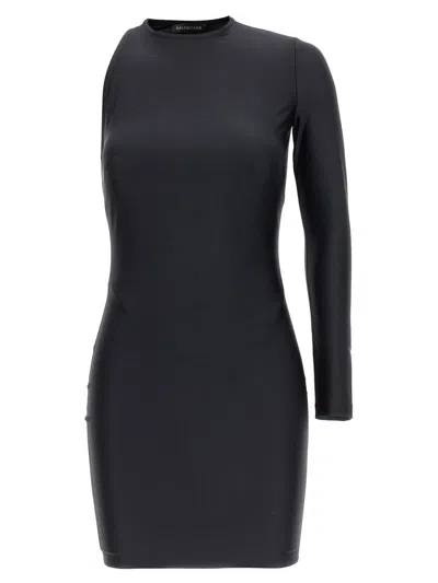 Balenciaga Cut-out One Shoulder Dress Dresses Black