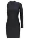 Balenciaga Women's Stretch Nylon Mini Dress In Black