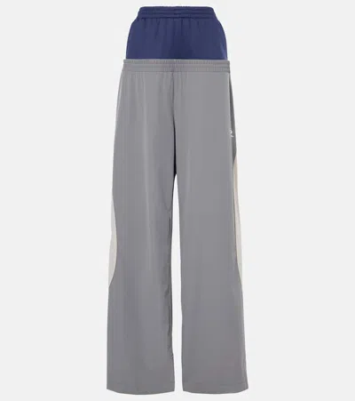 Balenciaga Cut-up Track Pants In Grey