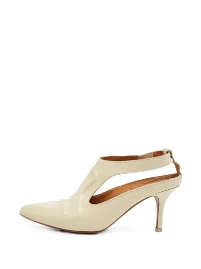 Pre-owned Balenciaga Cut-out Ankle Boots In Neutral