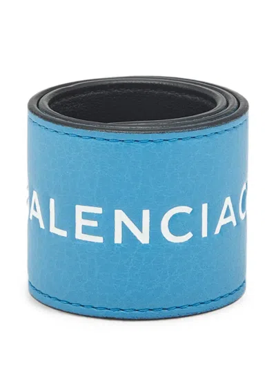Pre-owned Balenciaga Cycle Slap Bracelet In Blue