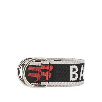 Balenciaga 'd Ring' Fabric Belt In Black