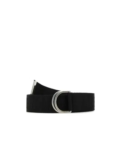 Balenciaga D-ring Logo-jacquard Belt In Black