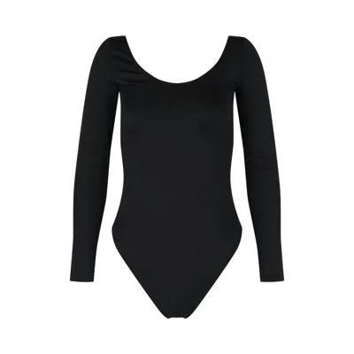 Pre-owned Balenciaga Dancer Matte Spandex Bodysuit 'black' | Women's Size M