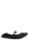 Balenciaga Black Lamb Leather Shoes With Striking Metallic Accents In Multicolor