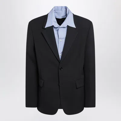 Balenciaga Tailored Suit Lightweight Fabric Notched Lapels In Black