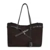 Balenciaga Dark Brown Bel Air Tote In Dark Brown