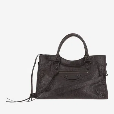 Balenciaga Dark Brown Le City Medium Satchel