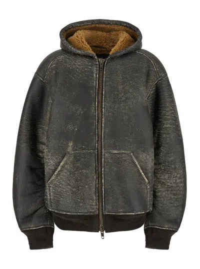BALENCIAGA DARK BROWN OVERSIZE HOODIE