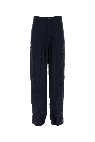 BALENCIAGA DARK BUE SATIN 5 POCKET PANT