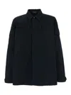 Balenciaga Dark Gray Shirt With Patched Chest Pockets In Ripstop Cotton Man In Multicolor