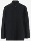 Balenciaga Dark Gray Shirt With Patched Chest Pockets In Ripstop Cotton Man In Dark Grey