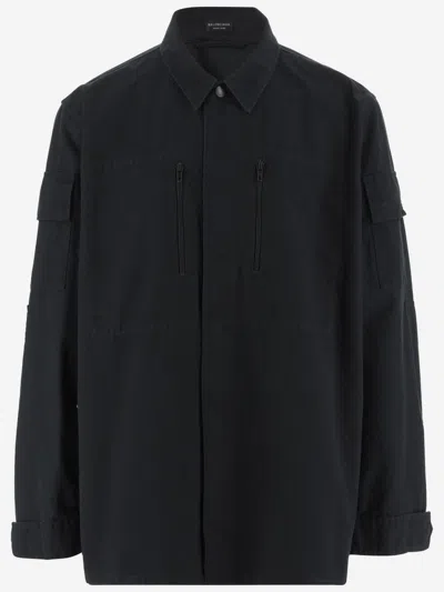BALENCIAGA DARK GREY MILITARY SHIRT