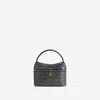 Balenciaga Rodeo Croc-embossed Leather Vanity Crossbody Bag In Gray