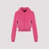 Balenciaga Women's Bb Motel Zip-up Hoodie Fitted In Dark Pink In Pink & Purple