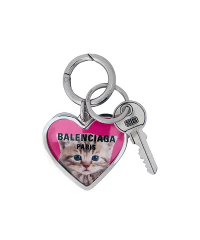 BALENCIAGA BALENCIAGA CAT PRINTED CHARMS KEYCHAIN