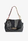 Balenciaga Darling Leather Chain Shoulder Bag In Black