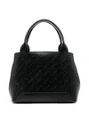 Balenciaga Debossed-logo Tote Bag In Black
