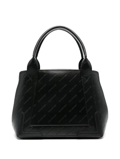 Balenciaga Debossed-logo Tote Bag In Black