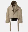 Balenciaga Deconstructed Cotton Twill Trench Coat In Beige