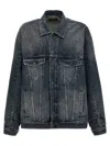Balenciaga Deconstructed Jacket In Dark Blue In Denim