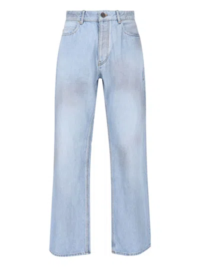 Balenciaga Deconstructed Jeans In Blue
