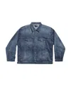 Balenciaga Jeansjacke Im Deconstructed-look In Blue