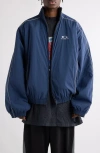 Balenciaga Deconstructed Track Jacket In 8065 Navy