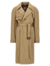 Balenciaga Deconstructed Coats And Trench Coats Beige