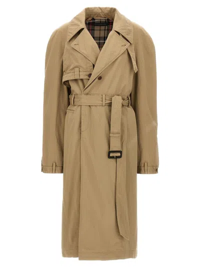 Balenciaga 'deconstructed' Trench Coat In Brown