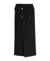 Balenciaga Button-embellished Skirt In Black