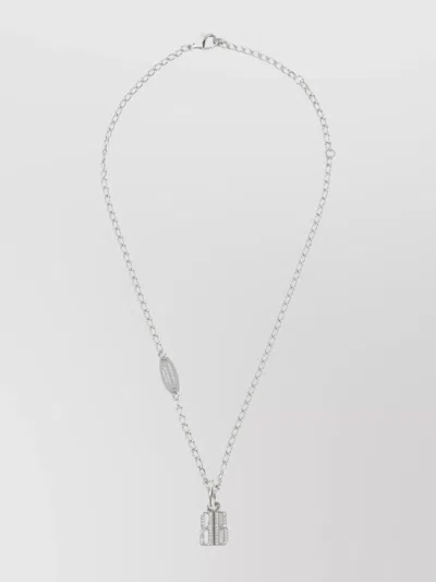 BALENCIAGA DELICATE CHAIN LINK PENDANT NECKLACE