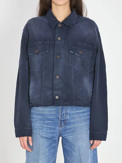 Balenciaga Demin Jacket In Blue