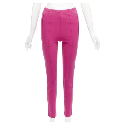 Pre-owned Balenciaga Demna 2017 Pink Zip Pockets Tapered High Waist Jogger Pants Fr36 S