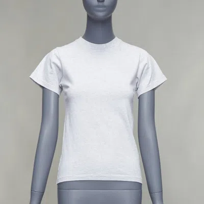 Pre-owned Balenciaga Demna 2018 Grey Logo Embroidery Back Front Tshirt Xs In Gray