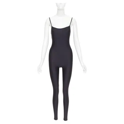 Pre-owned Balenciaga Demna 2022 Black Lycra Second Skin Catsuit Fr36 S Kim Kar