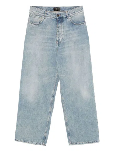 Balenciaga Men Baggy Jeans In Blue