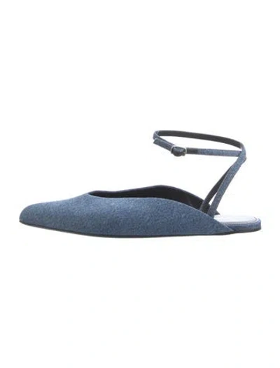 Pre-owned Balenciaga Denim Ballet Flats In Blue