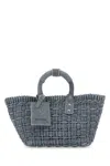 Balenciaga Bistro Woven Denim Tote In 4760