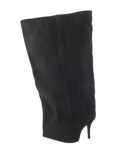 Pre-owned Balenciaga Denim Boots In Black
