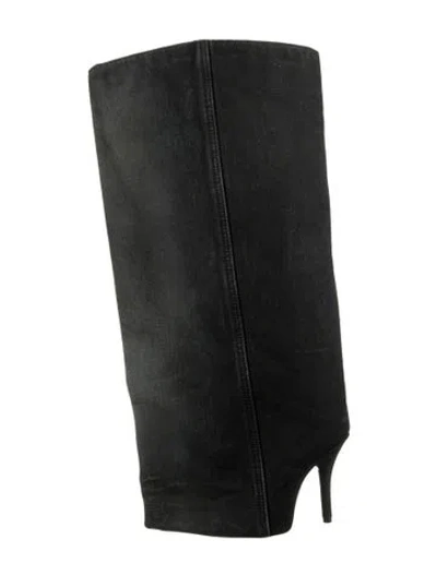 Pre-owned Balenciaga Denim Boots In Black